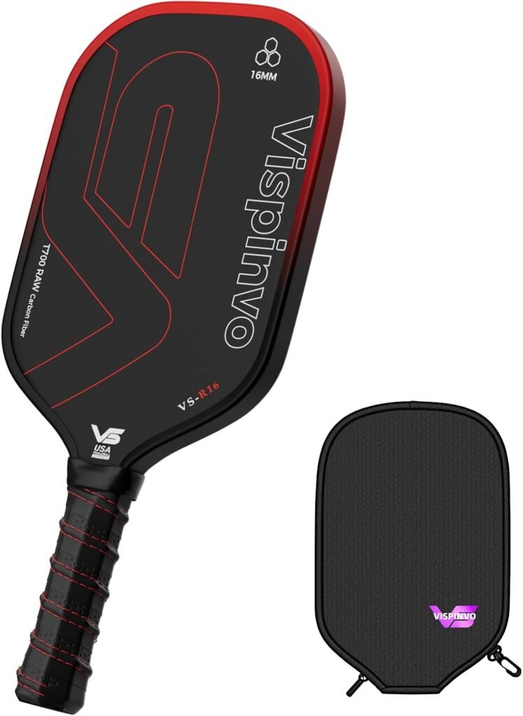 VISPINVO T700 Carbon Fiber Pickleball Paddles, USAPA, 16mm Power Core